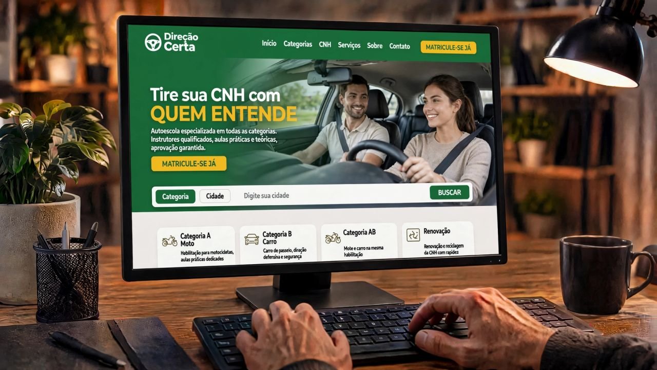 Site para Escolas, Cursos, Faculdade e Autoescola