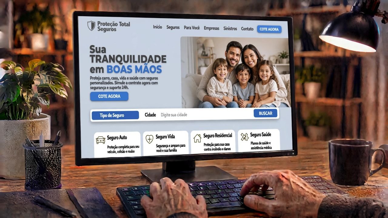 Site para Corretora de Seguros, Consórcio e Planos