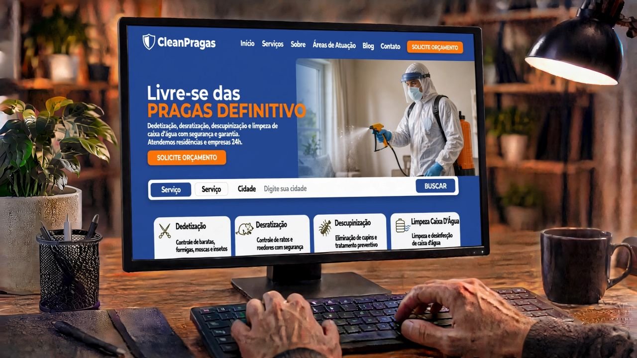 Site para Segurança Eletrônica e Dedetizadora