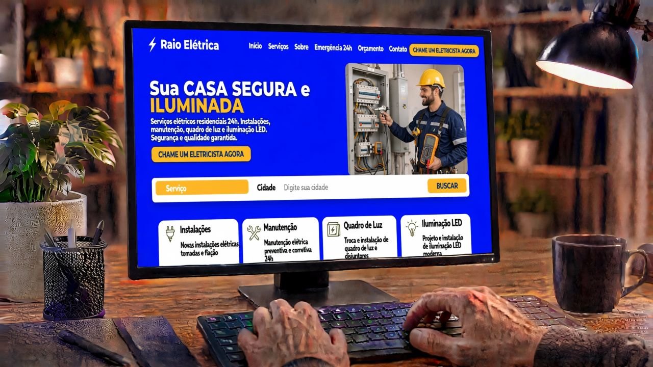 Site para Encanador, Eletricista, Ar Condicionado