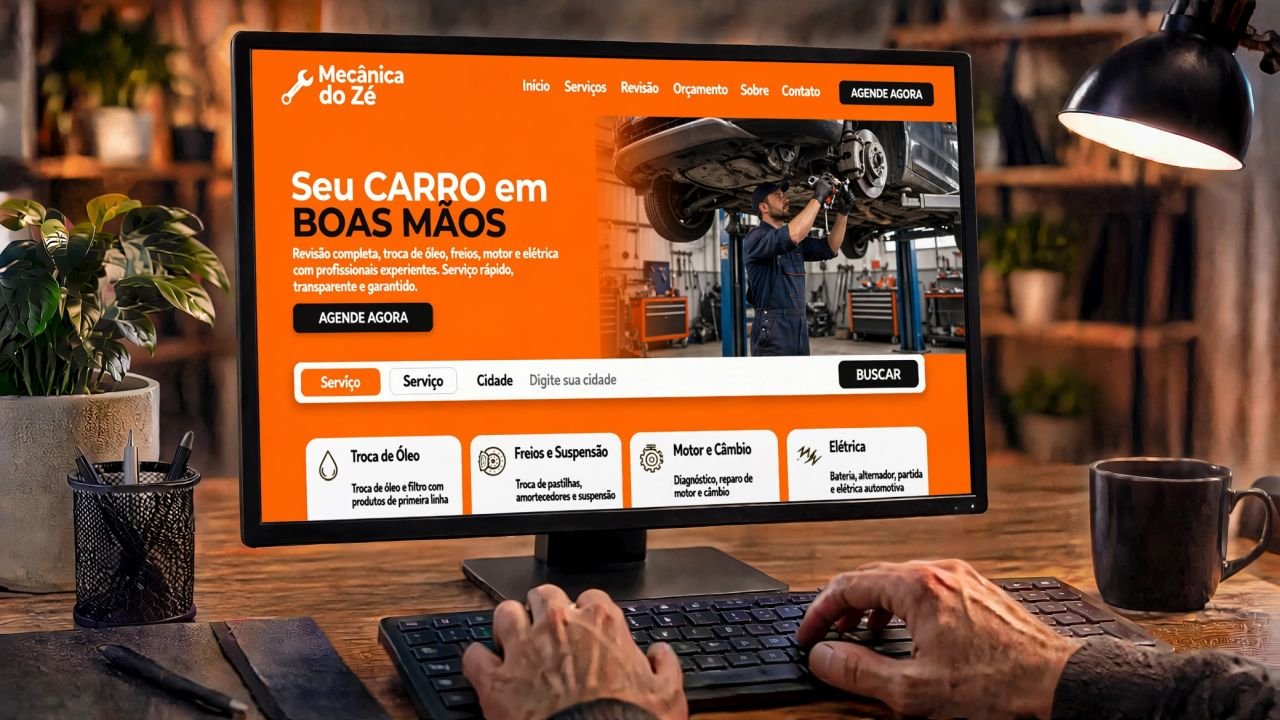 Site para Oficina Mecânica e Serviços Automotivos