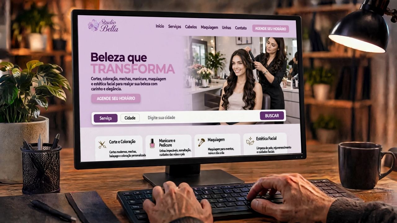 Site para Salão, Clínica de Estética e Estúdios